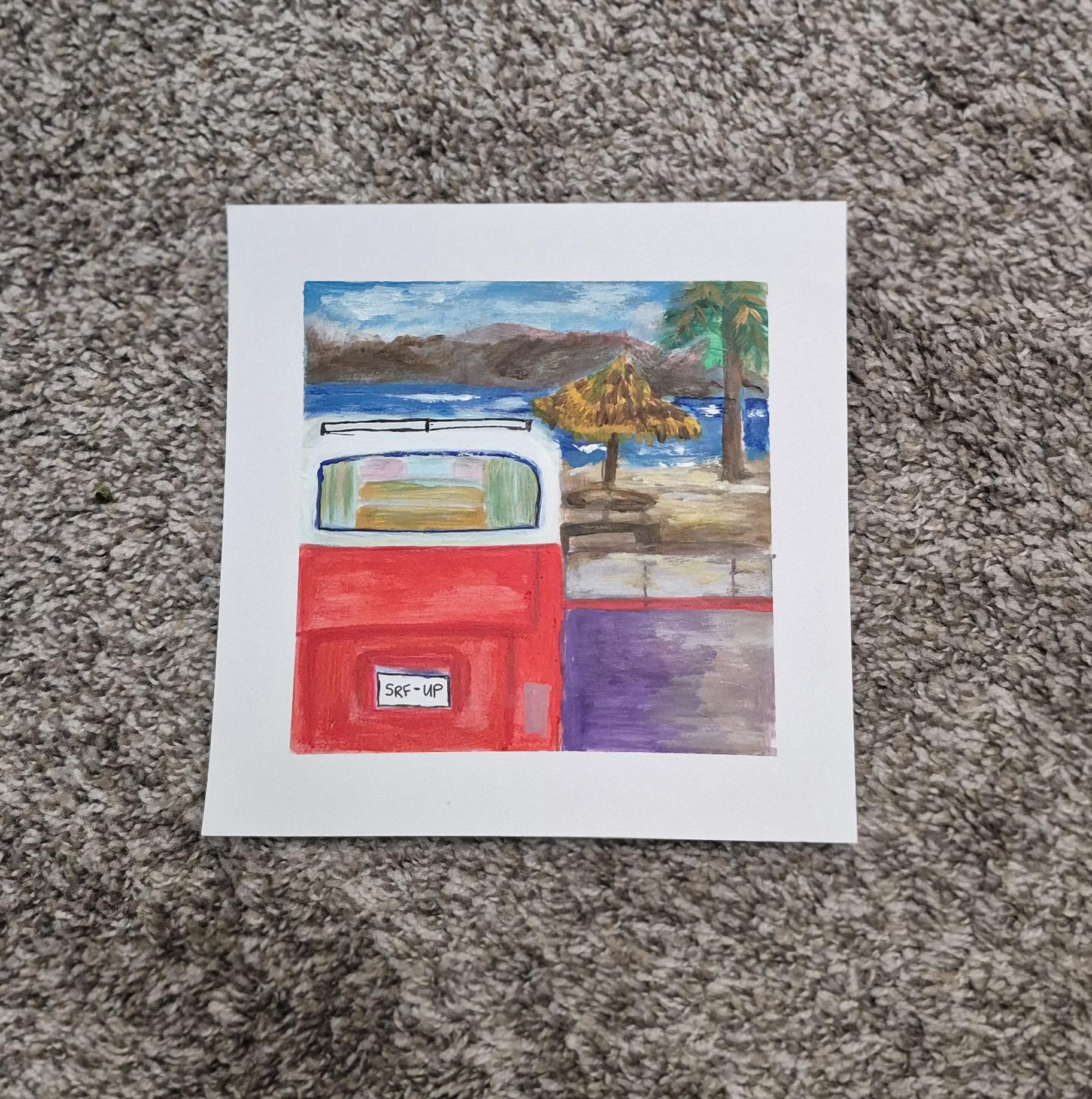 SRF-UP 8x8 Acrylic on paper